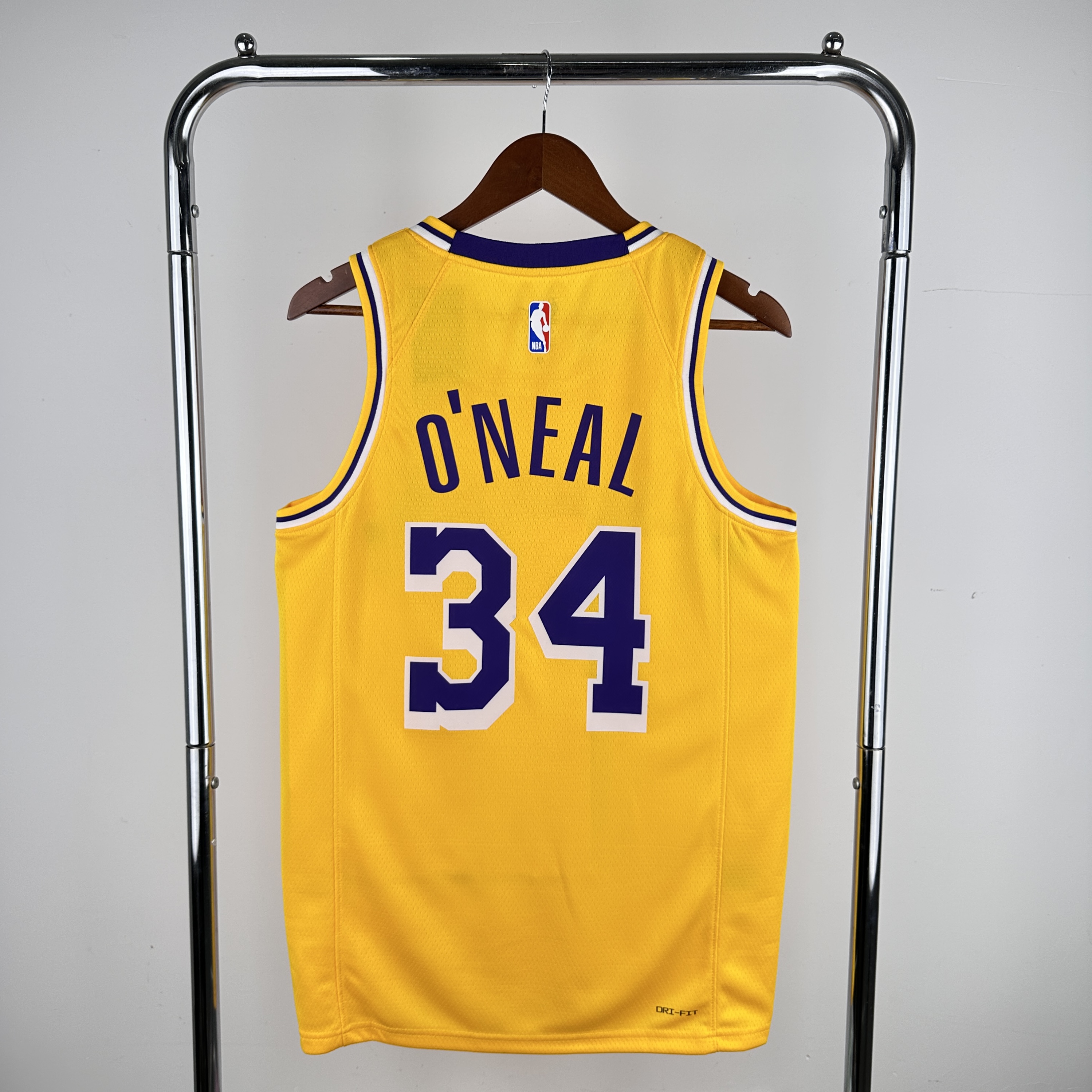 Men Los Angeles Lakers #34 ONeal Stitched Yellow Nike NBA 2024 Jersey